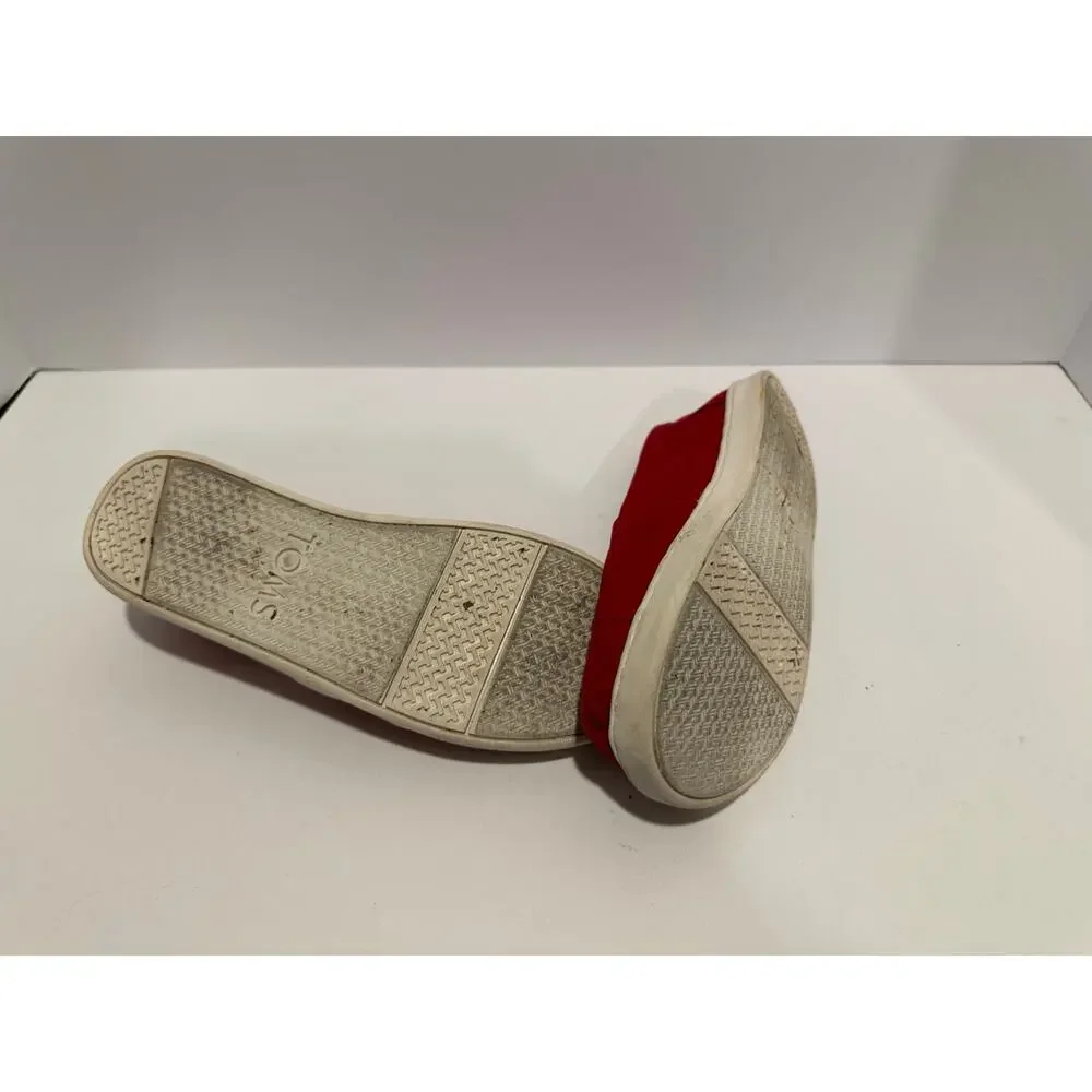 Girls Red Toms 1.5 shoes